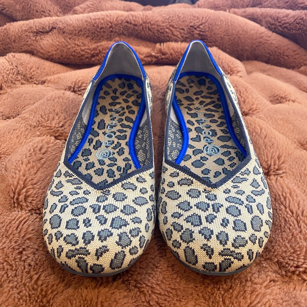 Rothy's Leopard Print Ballet Flats